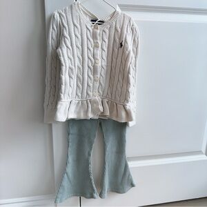 Polo Ralph Lauren Kids Cream Cable Knit Sweater